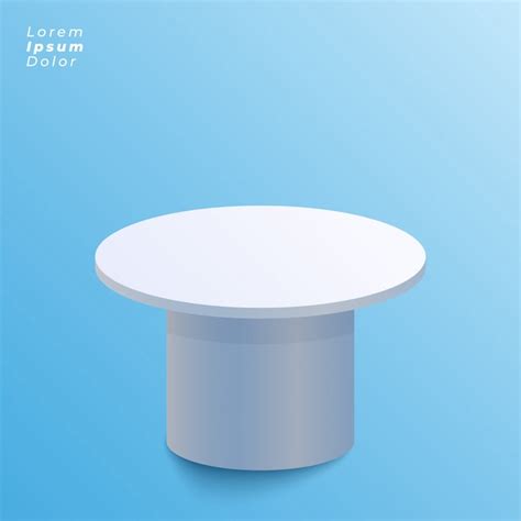 Display table design on blue background | Free Vector