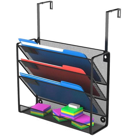 Legal Size Hanging Cubicle Organizer - Office Wall Mount File Holder ...