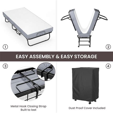 Karcog Folding Bed with Mattress, Storage Cover India | Ubuy