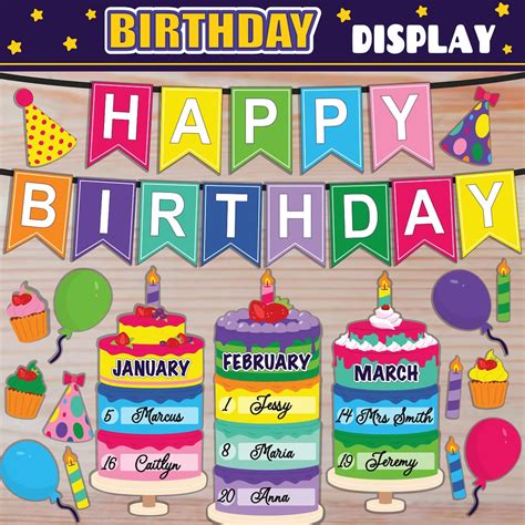 Birthday Display Classroom Decor | PRINTABLE | With Birthday Banner ...