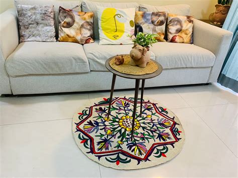 LIVING ROOM ROUND RUG – Swadeh – Artisanal Handcrafted Décor