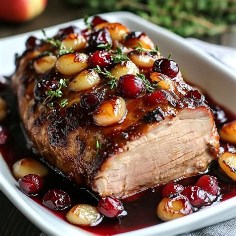 Cranberry Dijon Pork Loin Roast with Apple Cider Glaze | Pork recipes ...