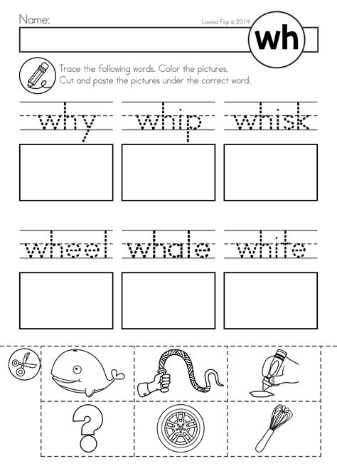 Image result for WH Digraph Worksheet