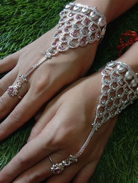 Silver Haath phool online | Bridal Jewellery Hath Panja -Silverlinings
