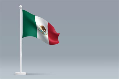 3d realistic national Mexico flag isolated on gray background 28648938 ...
