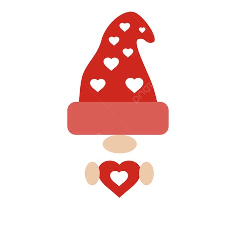 Valentine Lady Gnomes Holding Heart, Gnomes Heart, Valentine Gnomes, Gnome PNG and Vector with ...