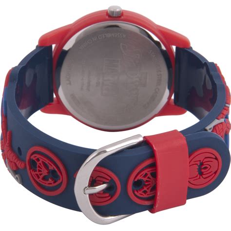 Buy Spider-Man Boys' Red Plastic Time Teacher Watch, Spider-Man 3D ...