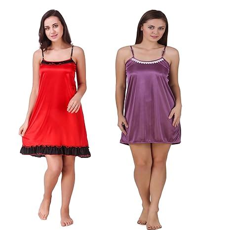 Buy Trost Combo of Babydoll & Nighty for Women's Solid Nighty with Rob ...