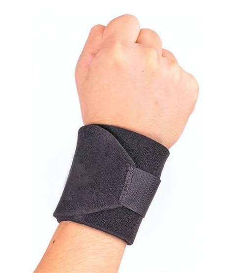 Noova Black Wrist Wrap Support With Velcro Strap – Set of 2: Buy Online ...