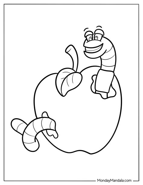 20 Worm Coloring Pages (Free PDF Printables)