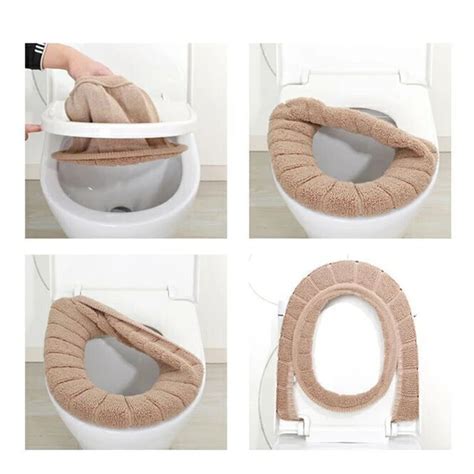 Buy Bathroom Closestool Toilet Seat Cover Soft Pad Cushion Winter Warm ...