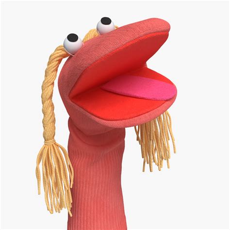 Sock Puppet Girl Pink Rigged for Maya 3D | 3D Molier International