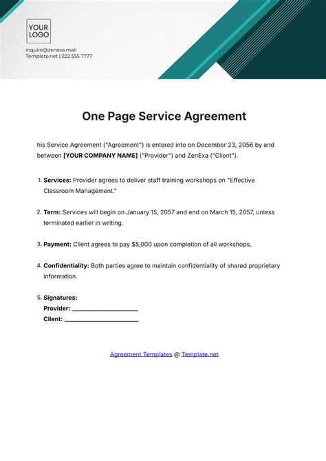 Free Service Level Agreement (SLA) Template to Edit Online