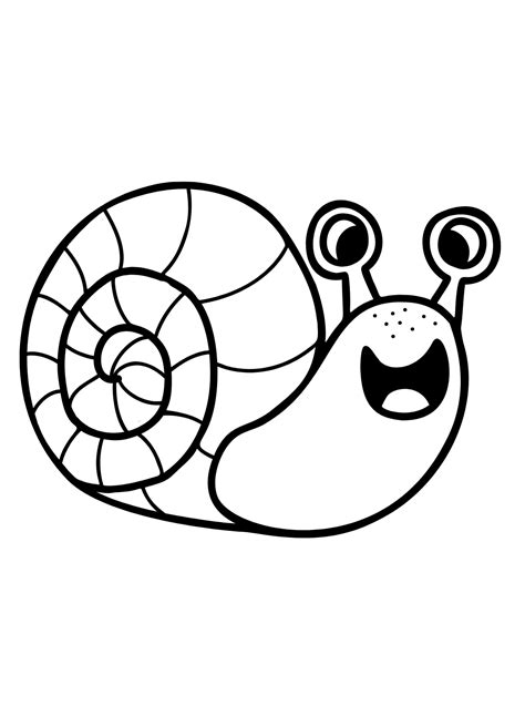 Coloring Page Of A Snail