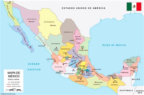 Descubre El Mapa Del País De México Con Sus Nombres Y Capitales – YSREG