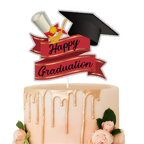 Buy Giltter Happy Graduations Cake Topper,Class of 2021 Graduation ...