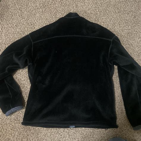 90's Patagonia black fleece jacket Size Large - Depop