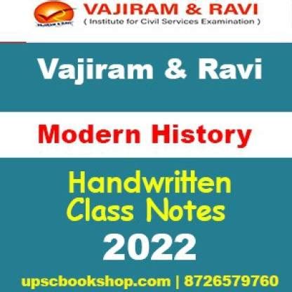 Vajiram & Ravi Modern History Handwritten Class Notes General Studies ...