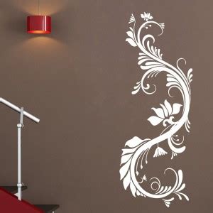 Decor Villa 76 cm Decor villa Swirl Wall Decal & Sticker White Color ...