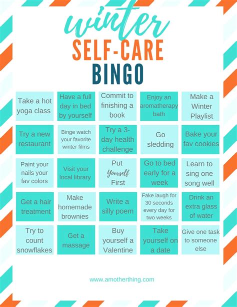 Printable Winter Self-Care Bingo | It's a Mother Thing