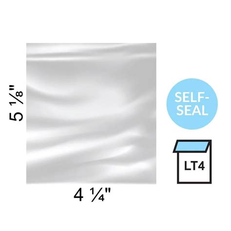 Clear Lip & Tape Bags 4 1/4 x 5 1/8" - pack of 100 — The Cookie Countess