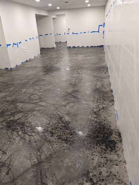 Gray Stained Concrete Floors