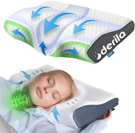 Derila Cervical Memory Foam Pillow | The Ergonomic Bed Pillows for Side ...