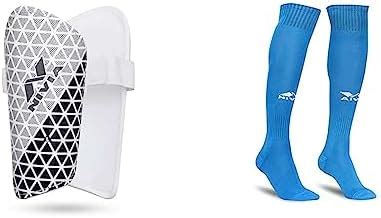 Buy Nivia Wisdom-2018 Plastic Shin Guard, Small (White) & Nivia Plain ...