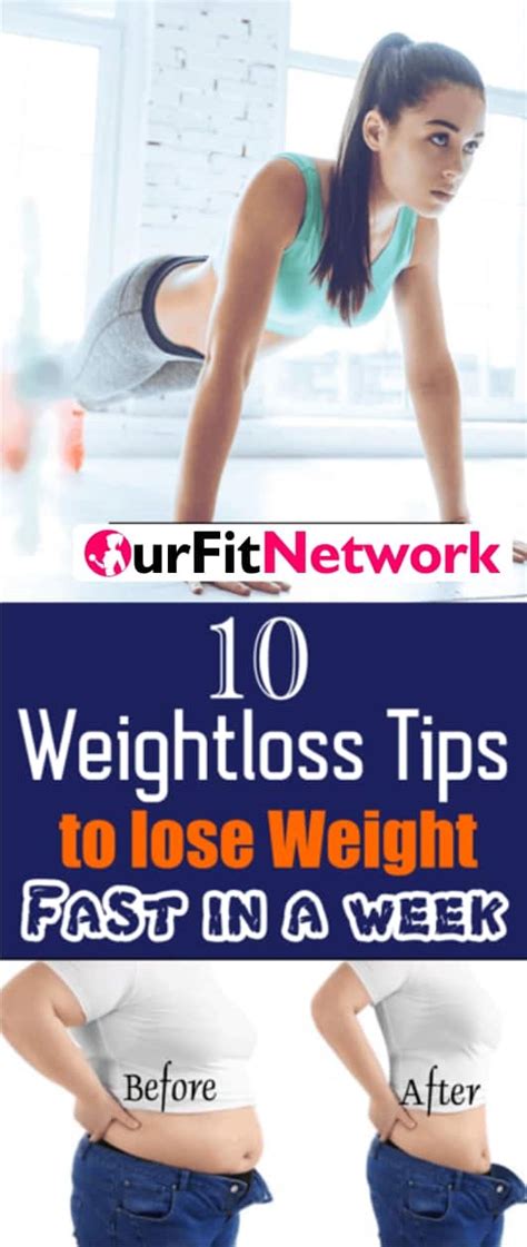 10 Weight Loss Tips To Lose Weight Fast in a Week & Maintain It