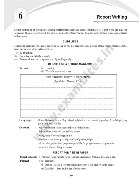 Image result for Report Writing Class 12