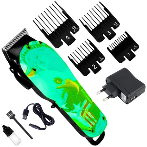 KM-831 Cordless Rechargeable Electric Beard Trimmer 3/6/10/13mm Guide ...