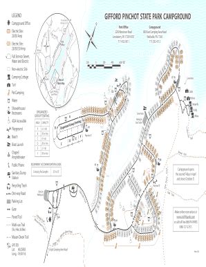 Gifford Pinchot State Park Map 2020-2025 - Fill and Sign Printable ...