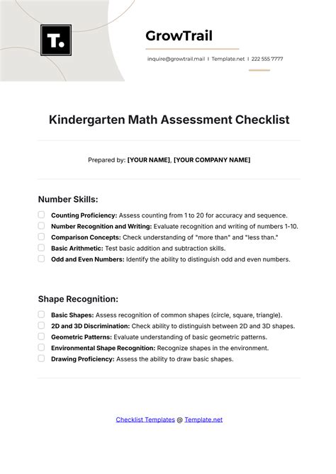 Image result for Math Skills Checklist