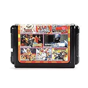 GlobalNiche® 8 in 1 16 Bit Game Cartridges Classic TV Game for SEGA MD2 ...