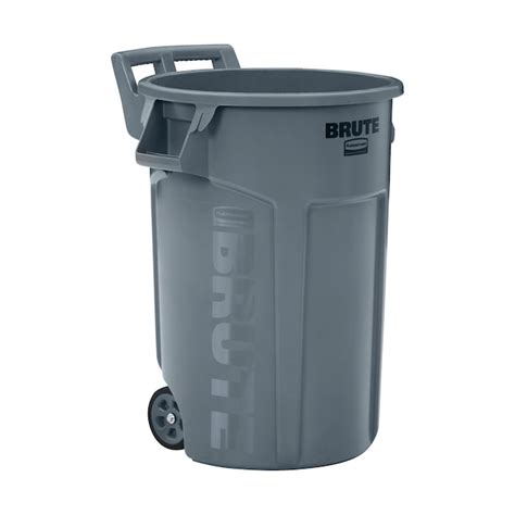 Rubbermaid Commercial Products BRUTE 44-Gallon Gray Plastic Wheeled ...