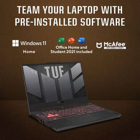 ASUS TUF Gaming F15 with 90Whr Battery Intel Core i7 12th Gen 12700H ...