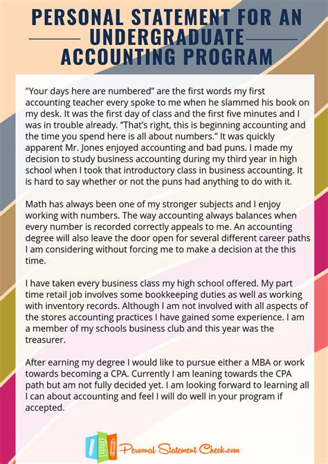 Personal Statement Examples 的图像结果