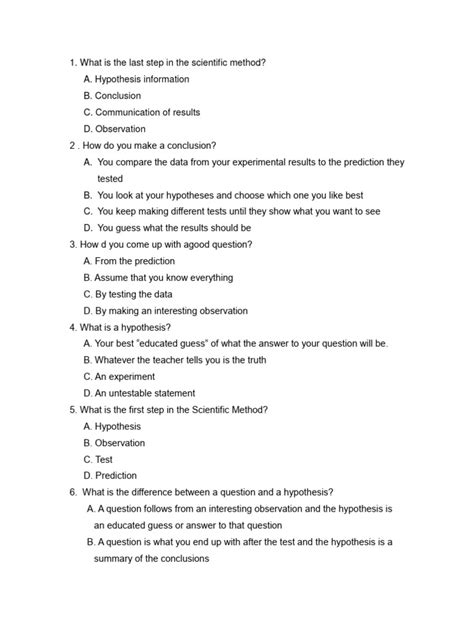 Image result for Scientific Method Exercise