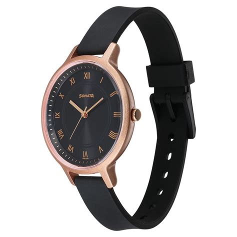 Buy Online Sonata Splash Quartz Analog Black Dial Plastic Strap Watch ...