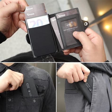 Timoxi peněženka pánská tenká na kreditní karty s RFID ochranou | Aukro