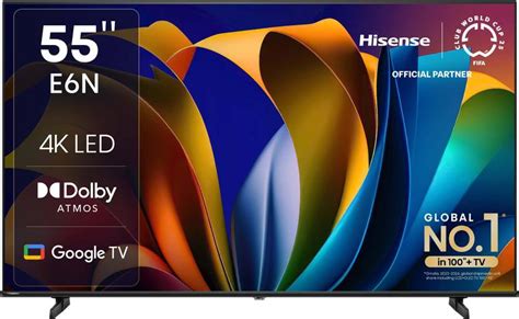 Hisense E6N 139 cm (55 inch) Ultra HD (4K) LED Smart Google TV with ...