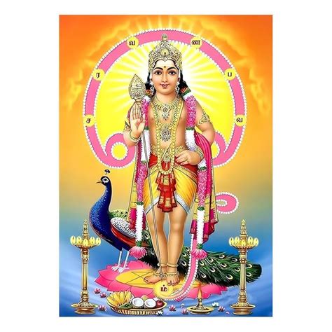 wallpics® Lord murugan Poster ll God Om murugar Wall Sticker for Home ...