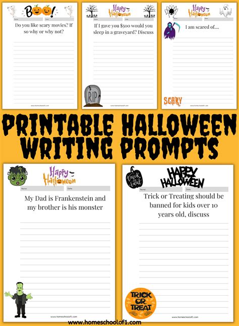 Free Printable Halloween Writing Prompts | Halloween writing prompts, Halloween writing, Writing ...