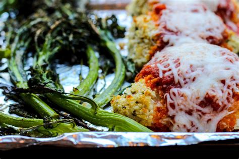 Sheet Pan Chicken Parmesan with Crispy Broccolini - Ally's Cooking