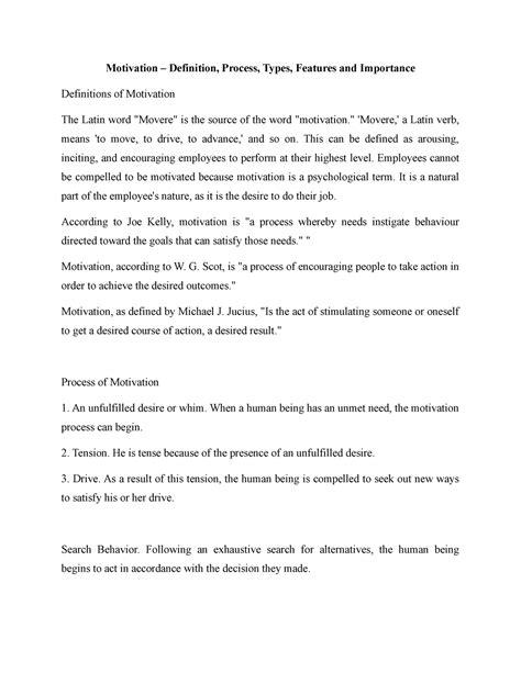 Motivation – Definition, Process, Types, Features and Importance ...