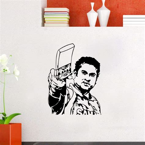 Buy Sehaz Artworks Sachin-tendulkar Multi Wall Decal or Living Room ...