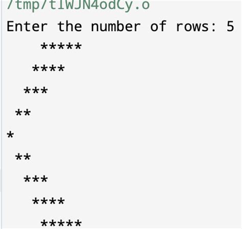 Image result for Star Pattern in C Programming