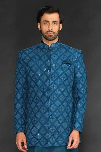 Buy Green Lining 100% Cotton, Spun Cotton, Vis Silk Embroidered ...