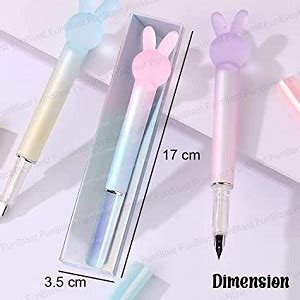 FunBlast Medium Point Fountain Pens - Crystal Rabbit Pen Set for School ...
