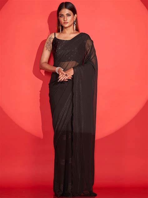 Tikhi Imli Striped Semi Sheer Ready to Wear Saree - Price History